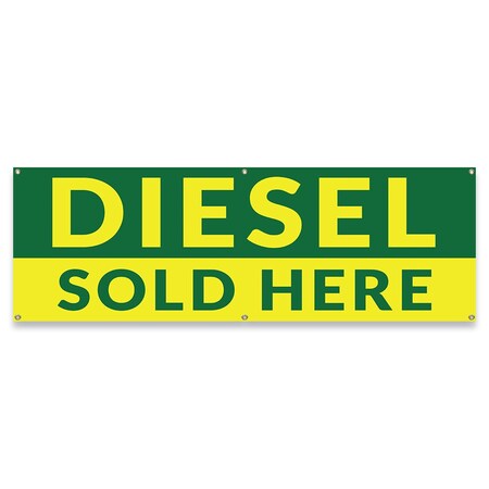 Signmission Diesel Sold Here Banner Concession Stand Food Truck Single Sided B-72-30045